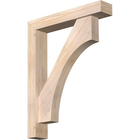 Ekena Millwork Westlake Block Smooth Bracket w/ Offset Brace, Douglas Fir, 5 1/2"W x 30"D x 38"H BKT0604X30X38WTL05SDF